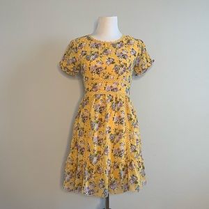 Yellow Flowery summer dress